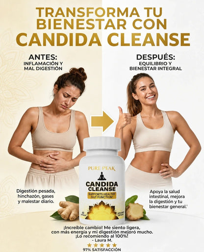 Antes y después: de la digestión pesada e hinchada al equilibrio con Candida Cleanse