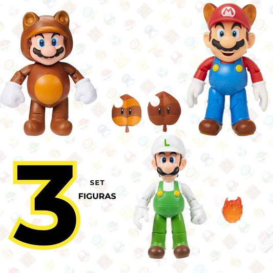 Set 3 Piezas Mundo Mario Bros