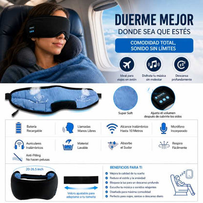 Banda para Dormir Bluetooth | Sueño Profundo y Sin Molestias